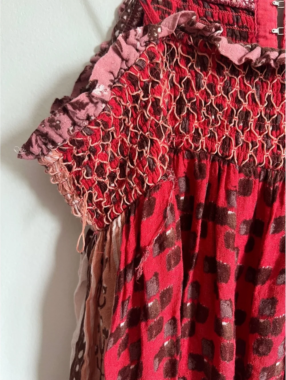 Intimately Free People Red Combo Rule The World Jumpsuit XS
